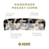 image:imageKent 12T Wide Tooth Detangling Comb  Handmade Pocket Comb for Thick Curly and Wavy Hair Large Tooth for Grooming Hair Beard and Mustache  SawCut and Hand PolishedWhite Tokyo