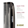 image:imageKent 12T Wide Tooth Detangling Comb  Handmade Pocket Comb for Thick Curly and Wavy Hair Large Tooth for Grooming Hair Beard and Mustache  SawCut and Hand PolishedGraphite