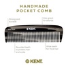 image:imageKent 12T Wide Tooth Detangling Comb  Handmade Pocket Comb for Thick Curly and Wavy Hair Large Tooth for Grooming Hair Beard and Mustache  SawCut and Hand PolishedGraphite