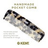 image:imageKent 12T Wide Tooth Detangling Comb  Handmade Pocket Comb for Thick Curly and Wavy Hair Large Tooth for Grooming Hair Beard and Mustache  SawCut and Hand PolishedWhite Tokyo