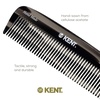 image:imageKent 12T Wide Tooth Detangling Comb  Handmade Pocket Comb for Thick Curly and Wavy Hair Large Tooth for Grooming Hair Beard and Mustache  SawCut and Hand PolishedGraphite
