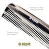 image:imageKent 12T Wide Tooth Detangling Comb  Handmade Pocket Comb for Thick Curly and Wavy Hair Large Tooth for Grooming Hair Beard and Mustache  SawCut and Hand PolishedGraphite