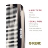 image:imageKent 12T Wide Tooth Detangling Comb  Handmade Pocket Comb for Thick Curly and Wavy Hair Large Tooth for Grooming Hair Beard and Mustache  SawCut and Hand PolishedGraphite
