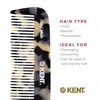 image:imageKent 12T Wide Tooth Detangling Comb  Handmade Pocket Comb for Thick Curly and Wavy Hair Large Tooth for Grooming Hair Beard and Mustache  SawCut and Hand PolishedWhite Tokyo