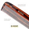 image:imageKent 12T Wide Tooth Detangling Comb  Handmade Pocket Comb for Thick Curly and Wavy Hair Large Tooth for Grooming Hair Beard and Mustache  SawCut and Hand PolishedTortoiseshell