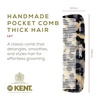 image:imageKent 12T Wide Tooth Detangling Comb  Handmade Pocket Comb for Thick Curly and Wavy Hair Large Tooth for Grooming Hair Beard and Mustache  SawCut and Hand PolishedWhite Tokyo