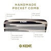 image:imageKent 12T Wide Tooth Detangling Comb  Handmade Pocket Comb for Thick Curly and Wavy Hair Large Tooth for Grooming Hair Beard and Mustache  SawCut and Hand PolishedGraphite