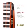 image:imageKent 12T Wide Tooth Detangling Comb  Handmade Pocket Comb for Thick Curly and Wavy Hair Large Tooth for Grooming Hair Beard and Mustache  SawCut and Hand PolishedTortoiseshell