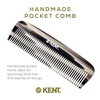 image:imageKent 12T Wide Tooth Detangling Comb  Handmade Pocket Comb for Thick Curly and Wavy Hair Large Tooth for Grooming Hair Beard and Mustache  SawCut and Hand PolishedGraphite