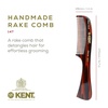 image:imageKent 14T Tortoise Large Detangling Comb Wide Teeth for Long Thick Curly Wavy Hair Hair Detangler Comb For Wet and Dry SawCut from Cellulose and Hand Polished Handmade in England3 Pack