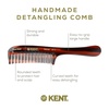 image:imageKent 21T Tortoiseshell Large Detangling Comb Wide Teeth for Thick Curly Wavy Hair Long Hair Detangler Comb For Wet and Dry Handmade of Quality Cellulose SawCut Hand Polished Made in EnglandTortoiseshell