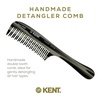 image:imageKent 21T Tortoiseshell Large Detangling Comb Wide Teeth for Thick Curly Wavy Hair Long Hair Detangler Comb For Wet and Dry Handmade of Quality Cellulose SawCut Hand Polished Made in EnglandGraphite
