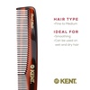 image:imageKent 3T 65 Inch Double Tooth Dressing Comb Fine and Wide Tooth Grooming Comb for Hair Beard Mustache and Styling for Men Women Kids Made in EnglandATortoiseshell