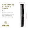 image:imageKent 6T Fine Tooth and Wide Tooth Hair Comb Handmade Styling Comb for Hair Care Barber Combs Beard Combs For Men Styling Grooming for Men Women and KidsGraphite