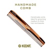 image:imageKent 6T Fine Tooth and Wide Tooth Hair Comb Handmade Styling Comb for Hair Care Barber Combs Beard Combs For Men Styling Grooming for Men Women and KidsTortoiseshell