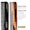 image:imageKent 6T Fine Tooth and Wide Tooth Hair Comb Handmade Styling Comb for Hair Care Barber Combs Beard Combs For Men Styling Grooming for Men Women and KidsMulti