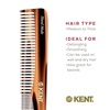 image:imageKent 6T Fine Tooth and Wide Tooth Hair Comb Handmade Styling Comb for Hair Care Barber Combs Beard Combs For Men Styling Grooming for Men Women and KidsTortoiseshell