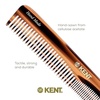 image:imageKent 6T Fine Tooth and Wide Tooth Hair Comb Handmade Styling Comb for Hair Care Barber Combs Beard Combs For Men Styling Grooming for Men Women and KidsTortoiseshell