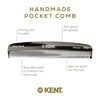 image:imageKent 7T TW Handmade All Fine Tooth Pocket Comb for Men Hair Comb Straightener for Everyday Grooming Styling Hair Mustache and Beard Use Dry or with Balms Saw Cut and Hand Polished Made in EnglandGraphite