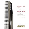image:imageKent 7T TW Handmade All Fine Tooth Pocket Comb for Men Hair Comb Straightener for Everyday Grooming Styling Hair Mustache and Beard Use Dry or with Balms Saw Cut and Hand Polished Made in EnglandGraphite