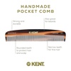 image:imageKent 7T TW Handmade All Fine Tooth Pocket Comb for Men Hair Comb Straightener for Everyday Grooming Styling Hair Mustache and Beard Use Dry or with Balms Saw Cut and Hand Polished Made in EnglandMulti