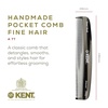 image:imageKent 7T TW Handmade All Fine Tooth Pocket Comb for Men Hair Comb Straightener for Everyday Grooming Styling Hair Mustache and Beard Use Dry or with Balms Saw Cut and Hand Polished Made in EnglandGraphite