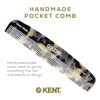 image:imageKent 7T TW Handmade All Fine Tooth Pocket Comb for Men Hair Comb Straightener for Everyday Grooming Styling Hair Mustache and Beard Use Dry or with Balms Saw Cut and Hand Polished Made in EnglandWhite Tokyo