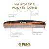 image:imageKent 7T TW Handmade All Fine Tooth Pocket Comb for Men Hair Comb Straightener for Everyday Grooming Styling Hair Mustache and Beard Use Dry or with Balms Saw Cut and Hand Polished Made in EnglandTortoiseshell
