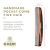 image:imageKent 7T TW Handmade All Fine Tooth Pocket Comb for Men Hair Comb Straightener for Everyday Grooming Styling Hair Mustache and Beard Use Dry or with Balms Saw Cut and Hand Polished Made in EnglandTortoiseshell
