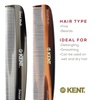image:imageKent 7T TW Handmade All Fine Tooth Pocket Comb for Men Hair Comb Straightener for Everyday Grooming Styling Hair Mustache and Beard Use Dry or with Balms Saw Cut and Hand Polished Made in EnglandMulti