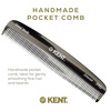 image:imageKent 7T TW Handmade All Fine Tooth Pocket Comb for Men Hair Comb Straightener for Everyday Grooming Styling Hair Mustache and Beard Use Dry or with Balms Saw Cut and Hand Polished Made in EnglandGraphite