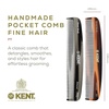image:imageKent 7T TW Handmade All Fine Tooth Pocket Comb for Men Hair Comb Straightener for Everyday Grooming Styling Hair Mustache and Beard Use Dry or with Balms Saw Cut and Hand Polished Made in EnglandMulti