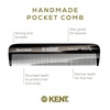 image:imageKent 81T FOT Tortoiseshell Beard Pocket Comb Set for Men  Beard Kit for Travel and Home Mustache Comb for Men Mini Comb Beard Combs for Mens Grooming Sawcut Hand polished Made in EnglandGraphite