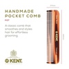 image:imageKent 81T FOT Tortoiseshell Beard Pocket Comb Set for Men  Beard Kit for Travel and Home Mustache Comb for Men Mini Comb Beard Combs for Mens Grooming Sawcut Hand polished Made in EnglandTortoiseshell