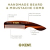 image:imageKent 85T Small Wide Tooth Beard and Mustache Pocket Comb Coarse Toothed Travel Size for Facial Hair Grooming and Beard Care Sawcut of Quality Cellulose Acetate Hand Polished HandMade in EnglandWide Tooth