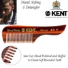 image:imageKent 85T Small Wide Tooth Beard and Mustache Pocket Comb Coarse Toothed Travel Size for Facial Hair Grooming and Beard Care Sawcut of Quality Cellulose Acetate Hand Polished HandMade in EnglandFine Tooth