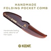 image:imageKent 87T Black Graphite Handmade Folding Pocket Comb for Men Fine Tooth Hair Comb Straightener for Everyday Grooming Styling Hair Beard or Mustache Saw Cut Hand Polished Made in EnglandTortoiseshell