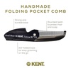 image:imageKent 87T Black Graphite Handmade Folding Pocket Comb for Men Fine Tooth Hair Comb Straightener for Everyday Grooming Styling Hair Beard or Mustache Saw Cut Hand Polished Made in EnglandGraphite