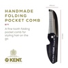 image:imageKent 87T Black Graphite Handmade Folding Pocket Comb for Men Fine Tooth Hair Comb Straightener for Everyday Grooming Styling Hair Beard or Mustache Saw Cut Hand Polished Made in EnglandCombo