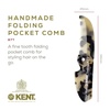 image:imageKent 87T Black Graphite Handmade Folding Pocket Comb for Men Fine Tooth Hair Comb Straightener for Everyday Grooming Styling Hair Beard or Mustache Saw Cut Hand Polished Made in EnglandWhite Tokyo