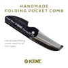 image:imageKent 87T Black Graphite Handmade Folding Pocket Comb for Men Fine Tooth Hair Comb Straightener for Everyday Grooming Styling Hair Beard or Mustache Saw Cut Hand Polished Made in EnglandGraphite