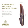 image:imageKent 87T Black Graphite Handmade Folding Pocket Comb for Men Fine Tooth Hair Comb Straightener for Everyday Grooming Styling Hair Beard or Mustache Saw Cut Hand Polished Made in EnglandTortoiseshell