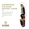 image:imageKent 87T Black Graphite Handmade Folding Pocket Comb for Men Fine Tooth Hair Comb Straightener for Everyday Grooming Styling Hair Beard or Mustache Saw Cut Hand Polished Made in EnglandYellow Tokyo
