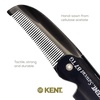 image:imageKent 87T Black Graphite Handmade Folding Pocket Comb for Men Fine Tooth Hair Comb Straightener for Everyday Grooming Styling Hair Beard or Mustache Saw Cut Hand Polished Made in EnglandGraphite