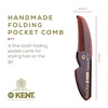 image:imageKent 87T Black Graphite Handmade Folding Pocket Comb for Men Fine Tooth Hair Comb Straightener for Everyday Grooming Styling Hair Beard or Mustache Saw Cut Hand Polished Made in EnglandCombo