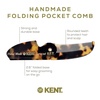 image:imageKent 87T Black Graphite Handmade Folding Pocket Comb for Men Fine Tooth Hair Comb Straightener for Everyday Grooming Styling Hair Beard or Mustache Saw Cut Hand Polished Made in EnglandYellow Tokyo