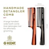 image:imageKent 91T TW Detangler Comb for Women Wide Tooth Hair Comb for Curly and Wavy Hair  for use in Dry or Wet Hair Large Handle Shower Comb for Effective Detangling Handmade Sawcut and PolishedMulti