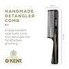 image:imageKent 91T TW Detangler Comb for Women Wide Tooth Hair Comb for Curly and Wavy Hair  for use in Dry or Wet Hair Large Handle Shower Comb for Effective Detangling Handmade Sawcut and PolishedGraphite
