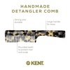image:imageKent 91T TW Detangler Comb for Women Wide Tooth Hair Comb for Curly and Wavy Hair  for use in Dry or Wet Hair Large Handle Shower Comb for Effective Detangling Handmade Sawcut and PolishedWhite Tokyo
