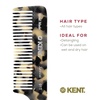 image:imageKent 91T TW Detangler Comb for Women Wide Tooth Hair Comb for Curly and Wavy Hair  for use in Dry or Wet Hair Large Handle Shower Comb for Effective Detangling Handmade Sawcut and PolishedWhite Tokyo